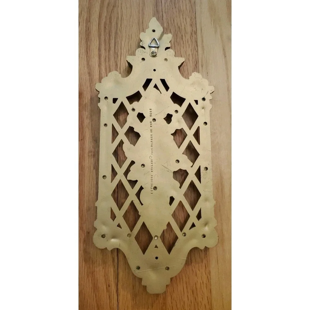 Set of 3 Vintage DART INDUSTRIES Gold Wall Hanging Plaques Floral Decor